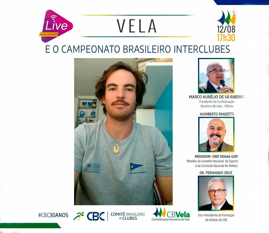 Comitê Brasileiro de Clubes realizará live sobre a Vela e o Campeonato Brasileiro Interclubes