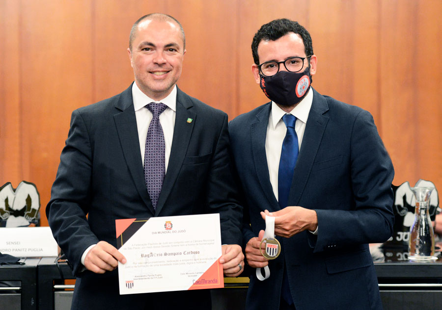 Rogério Sampaio, diretor geral do COB, participa da comemoração do Dia Mundial do Judô