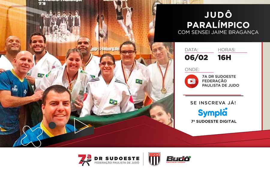 7ª DRJ Sudoeste realizará live com técnico da seleção brasileira paralímpica de judô