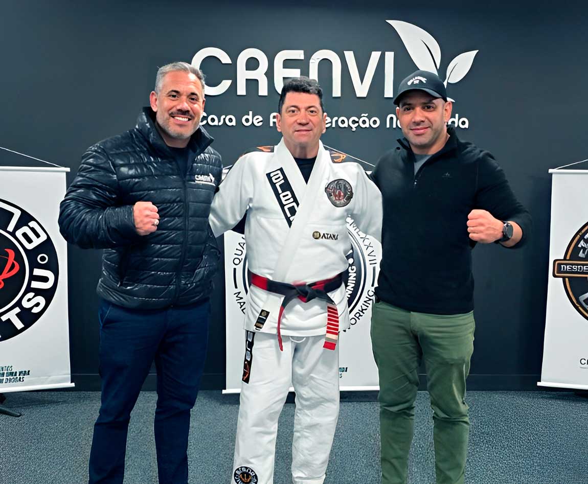 Projeto social da CRENVI e Arena Jiu-Jitsu promove reinserção de dependentes químicos pelo esporte
