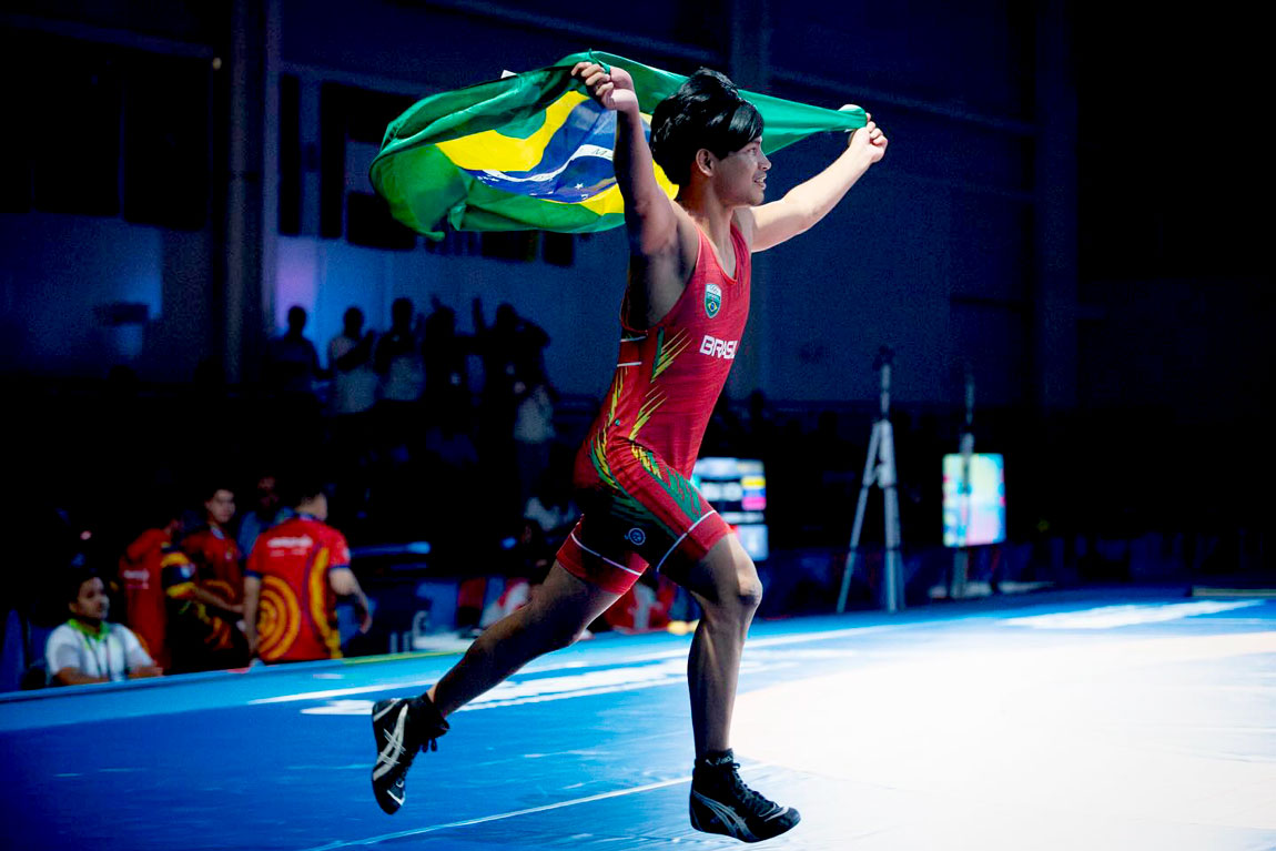 Indígena do povo Marubo, amazonense conquista ouro no Sul-Americano de Wrestling