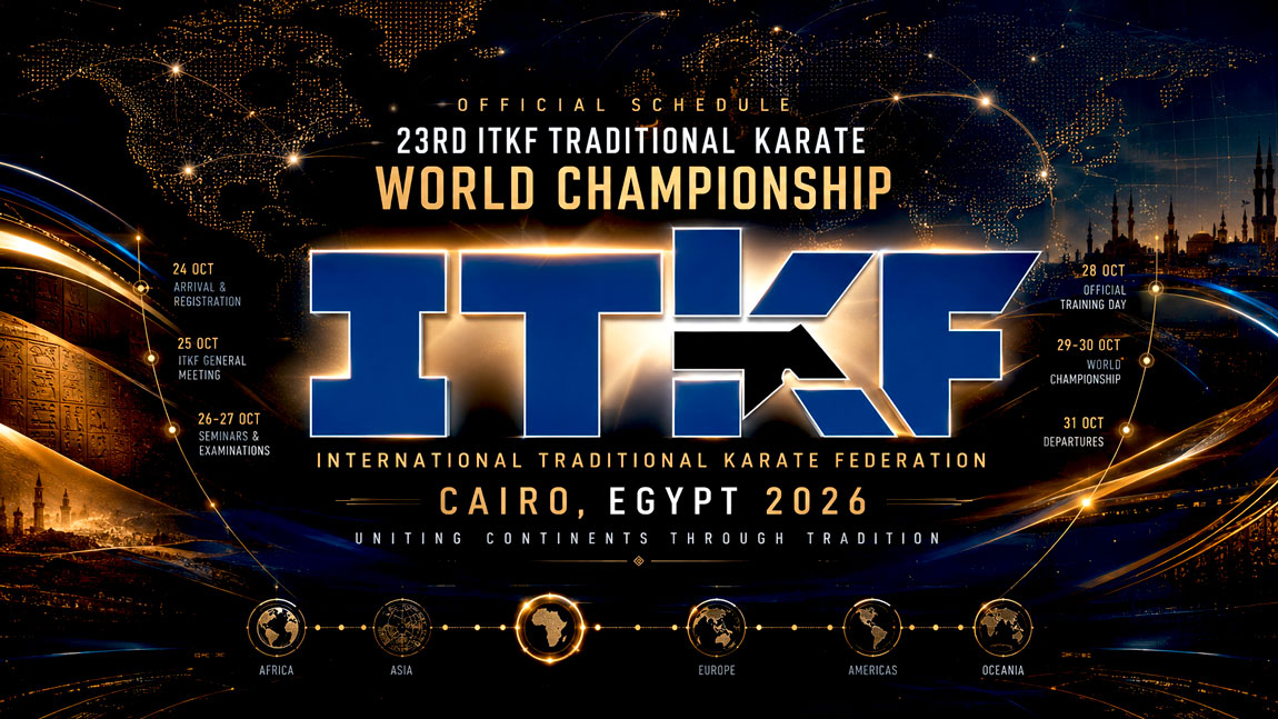 ITKF mantém a programação original e confirma agenda completa do 23º Campeonato Mundial no Egito