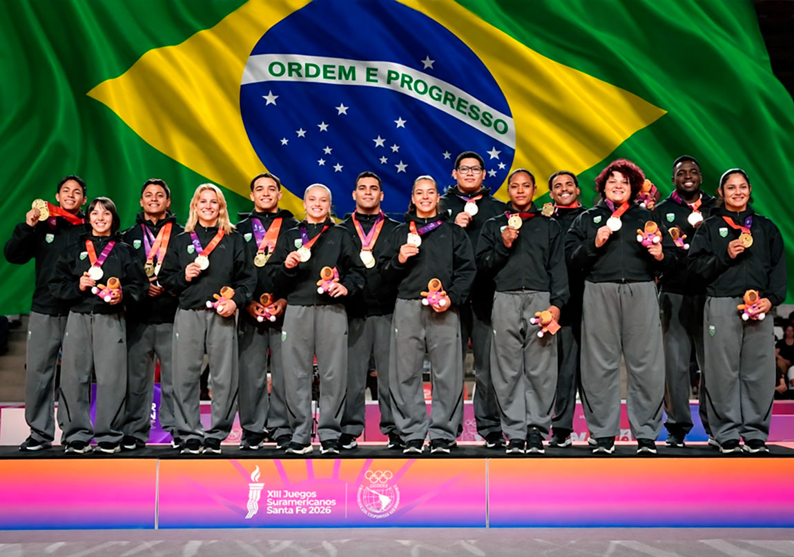 Com 100% de aproveitamento em pódios, Brasil conquista 80% dos ouros em disputa e impõe sua força nos Jogos Sul-Americanos